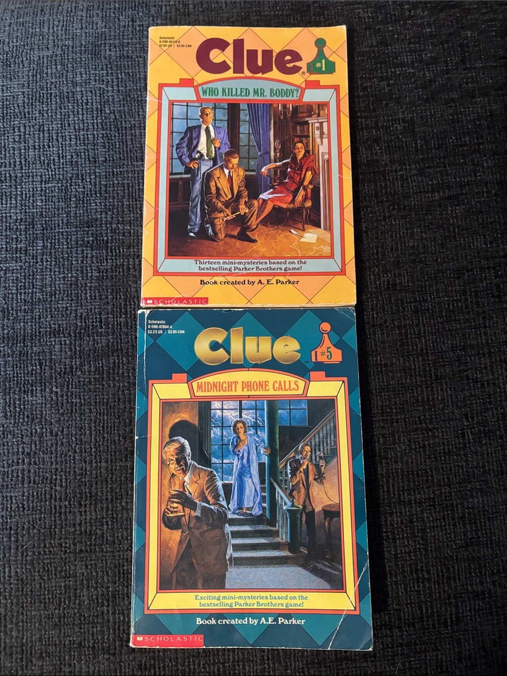Scholastic Clue Mini-Mystery Books - books #1 and # 5